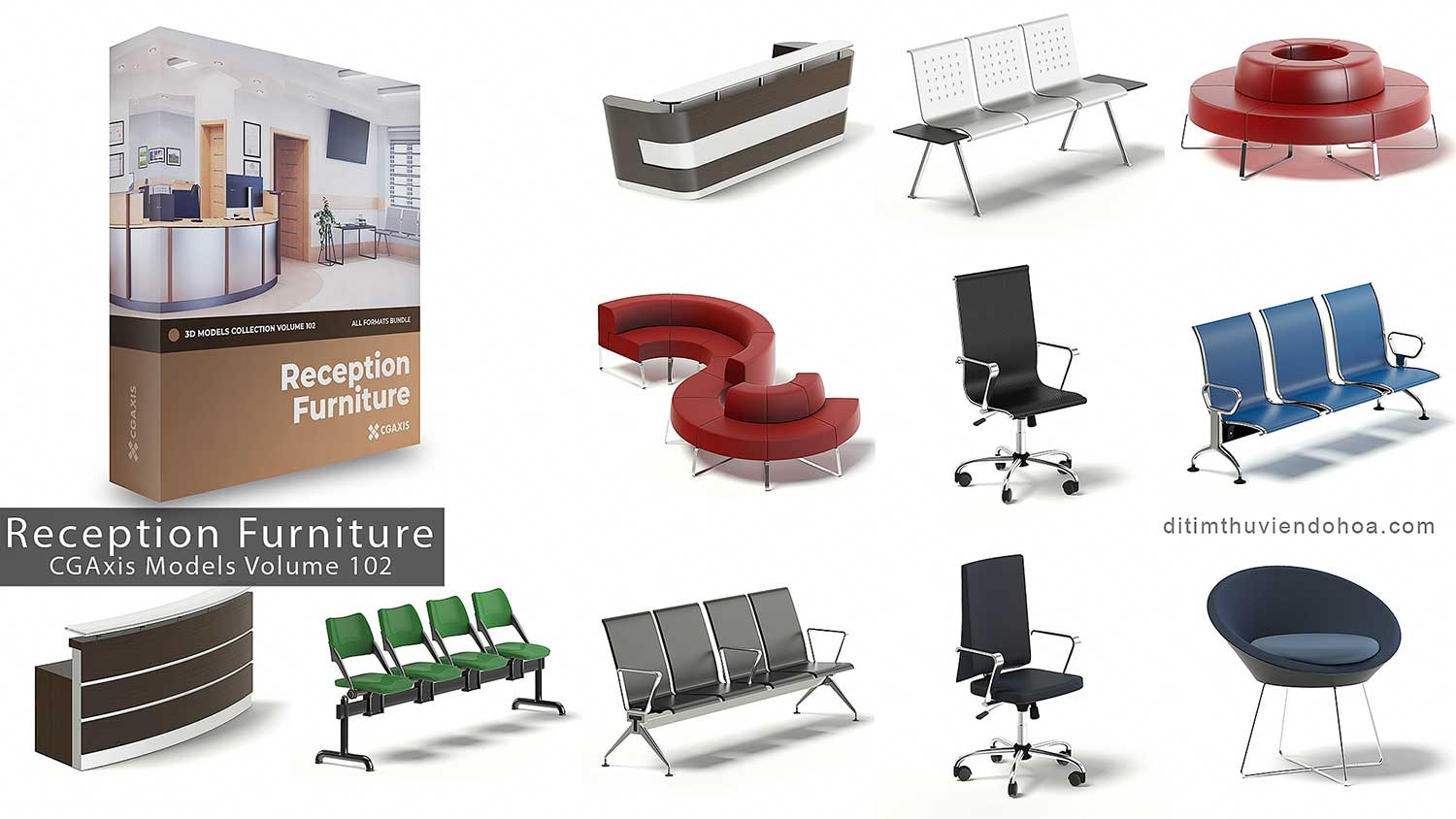 CGAxis Models Volume 102-Reception Furniture