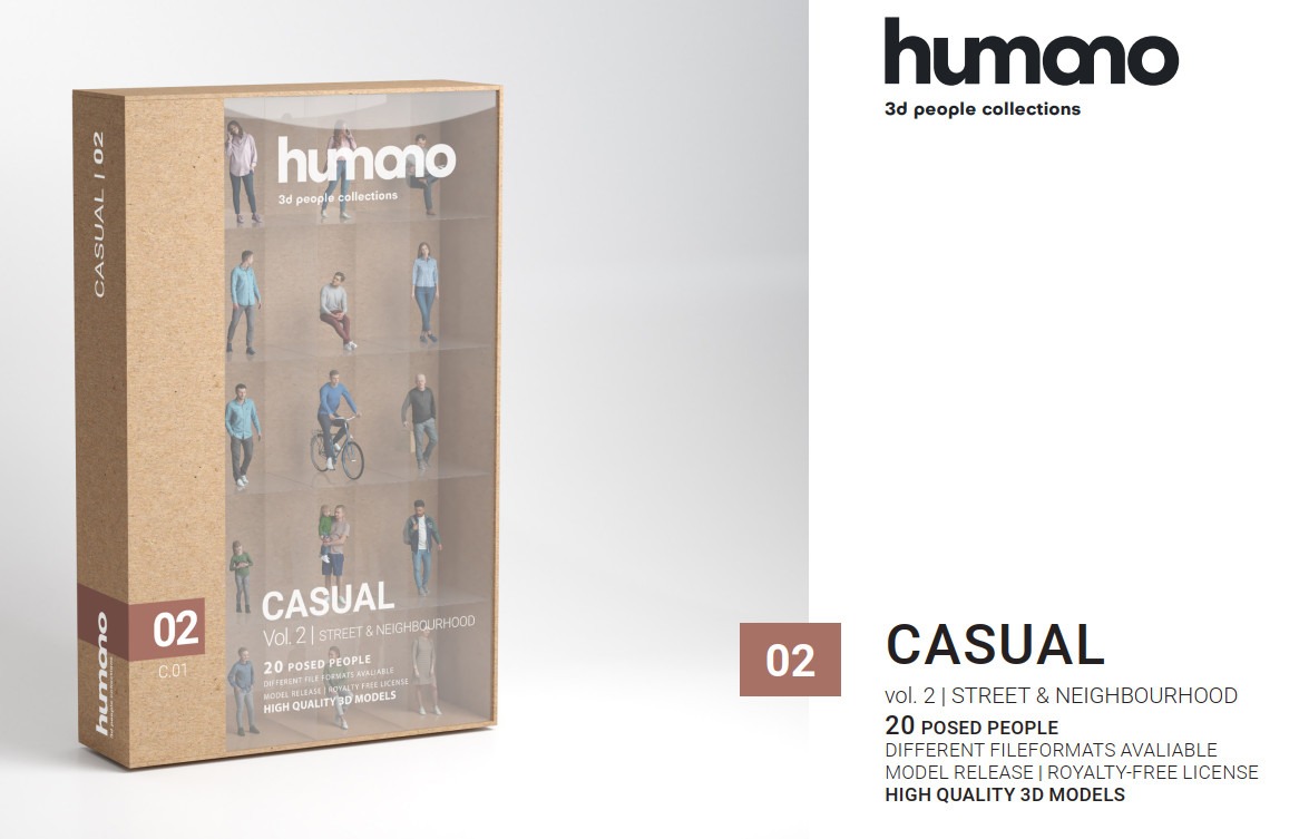 Humano Vol 02-Casual-3dsMax | thư viện Người 3dsmax