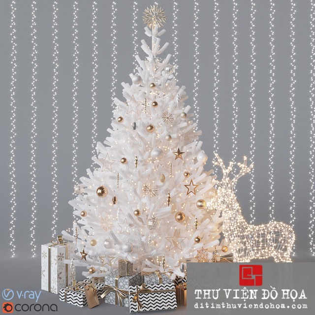 White christmas tree-3dsmax [ VIP ] post thumbnail image